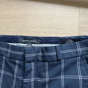 Banana Republic Navy and White Ryan Trouser (Size 4)